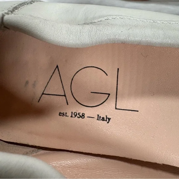 AGL Attilio Giusti Leombruni Cream Metallic Leopard Print Captoe Flats Size 9 - Picture 9 of 12